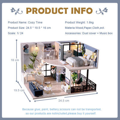 PUUZZLE 1: 24 DIY Dollhouse Kit (Cozy Time)