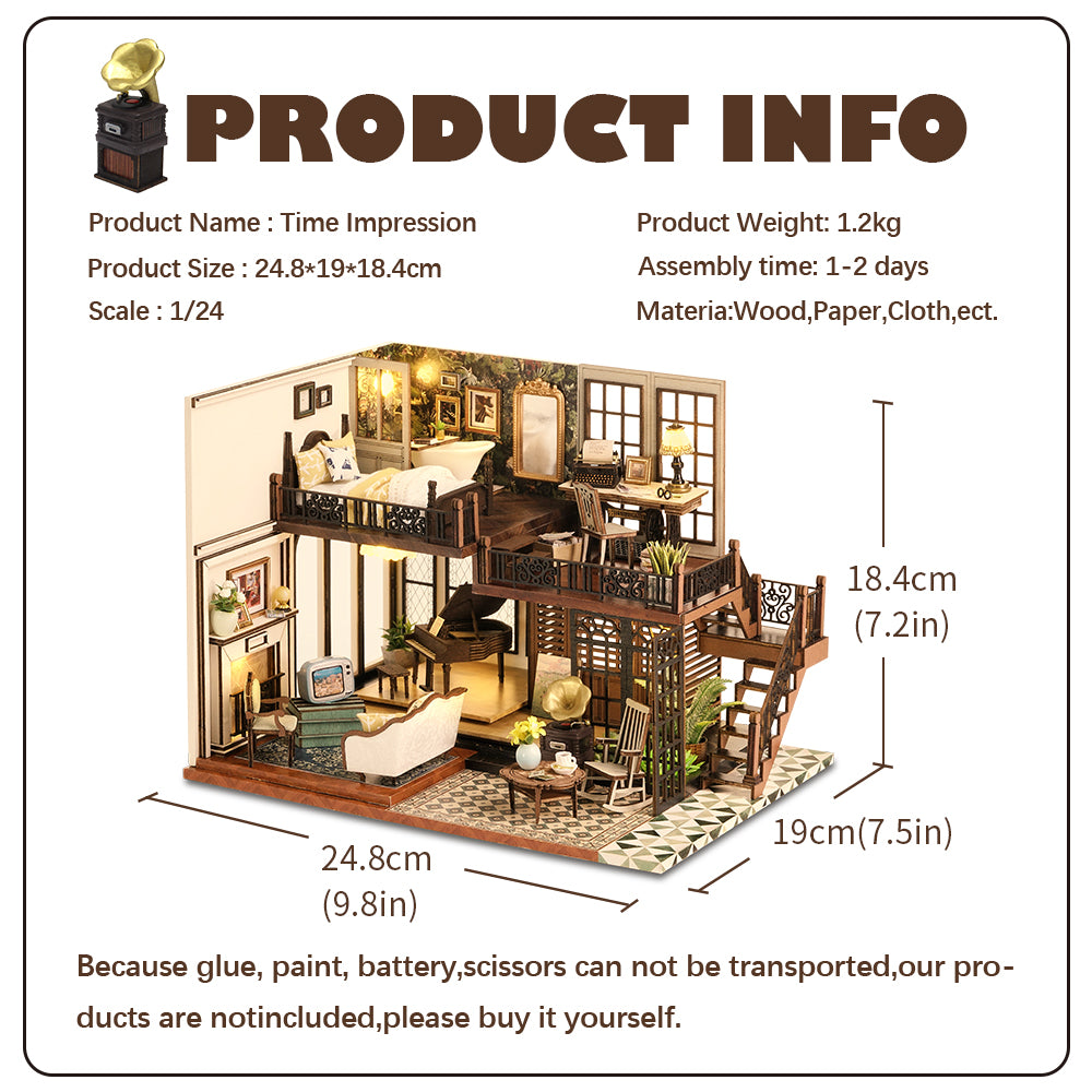 PUUZZLE  1: 24 DIY Dollhouse Kit (Time Impression)