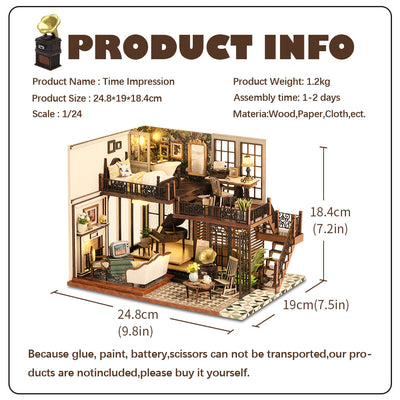 PUUZZLE  1: 24 DIY Dollhouse Kit (Time Impression)