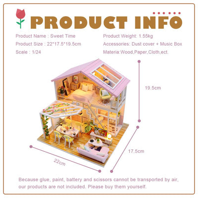 PUUZZLE 1: 24 DIY Dollhouse Kit (Sweet Time)