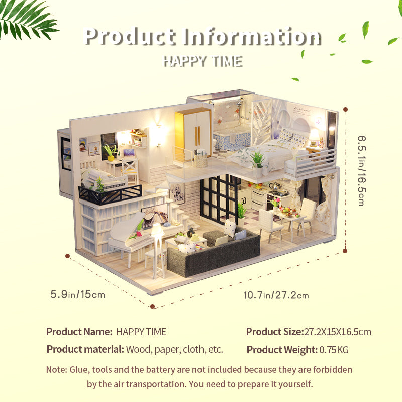 PUUZZLE 1: 24 DIY Dollhouse Kit (Happy Time)