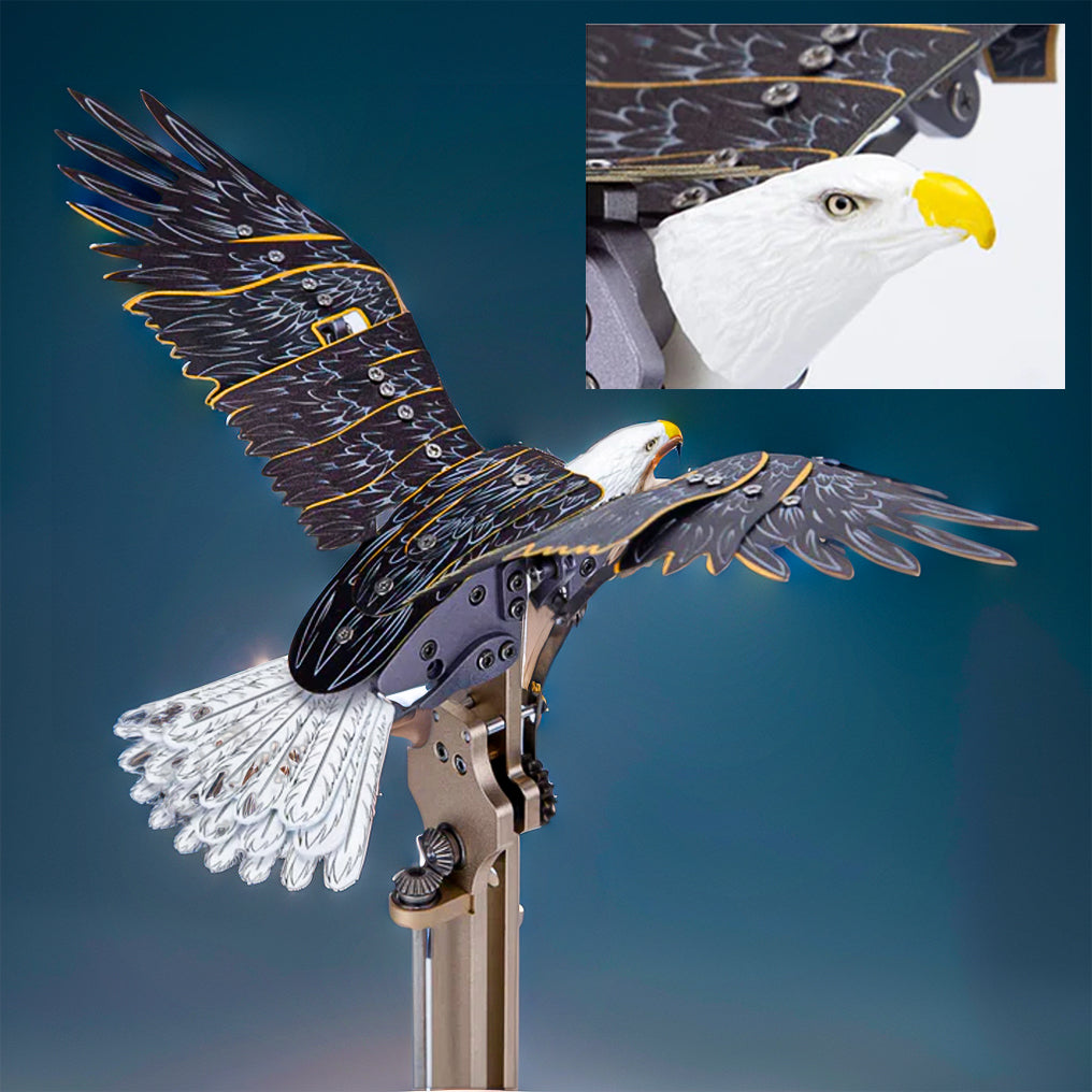 DIY 3D Bald Eagle Model Kit - Haliaeetus Leucocephalus with Flying and Flapping Wings