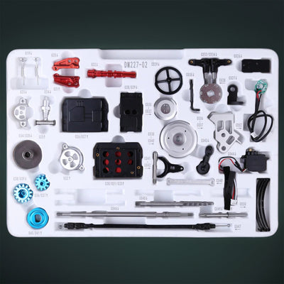 DIY Educational Metal Mechanical Classic Car Mini Electric Single-cylinder Engine Assembly Kit