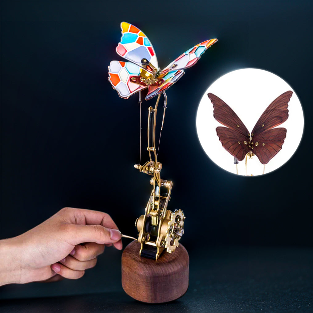 DIY 3D Flying Butterfly Dynamic Mechanical Crafts Mystery Aircraft Model Kit