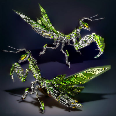 DIY 3D Metal Mechanical Mantis Assembly Insect Model Kits-1000+PCS