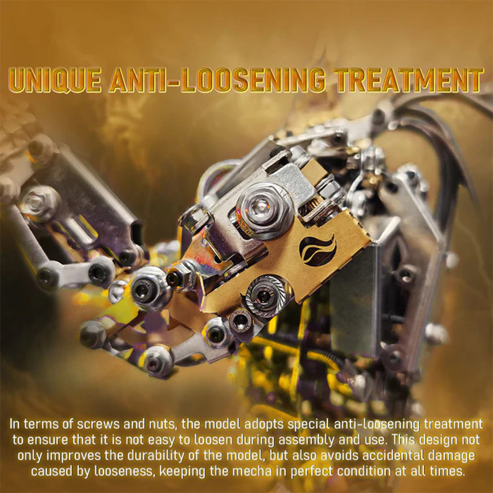 DIY 3D Steampunk Protoss Mecha Metal Model With Lights-1020+PCS