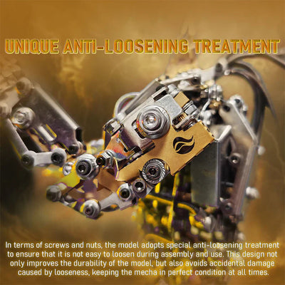 DIY 3D Steampunk Protoss Mecha Metal Model With Lights-1020+PCS