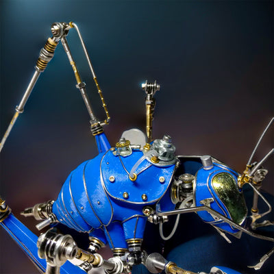 DIY 3D Metal Mechanical Blue Cricket Steampunk Craft Puzzle Model Assembly Kit