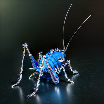 DIY 3D Metal Mechanical Blue Cricket Steampunk Craft Puzzle Model Assembly Kit