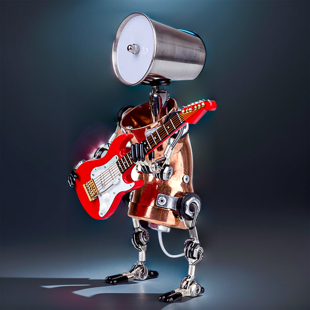 DIY 3D Metal Steampunk Hand-Assembled Robot Band Model