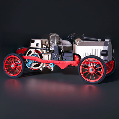 DIY Educational Metal Mechanical Classic Car Mini Electric Single-cylinder Engine Assembly Kit