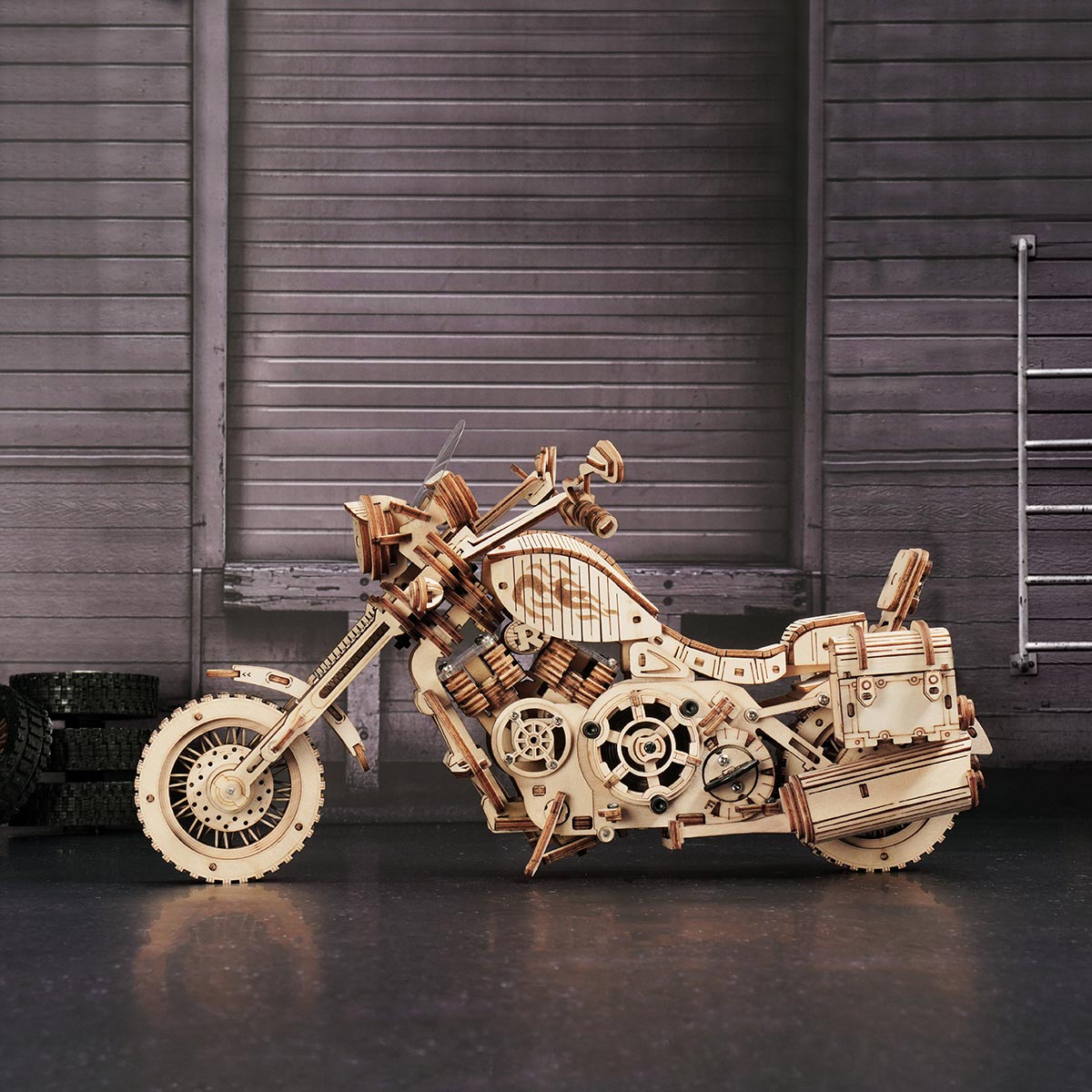 PUUZZLE Cruiser Motorcycle LK504 3D Wooden Puzzle