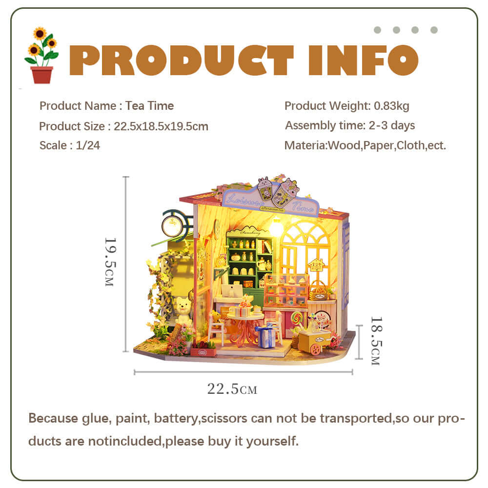 PUUZZLE 1:24 DIY Dollhouse Kit ( Story of Flowers )