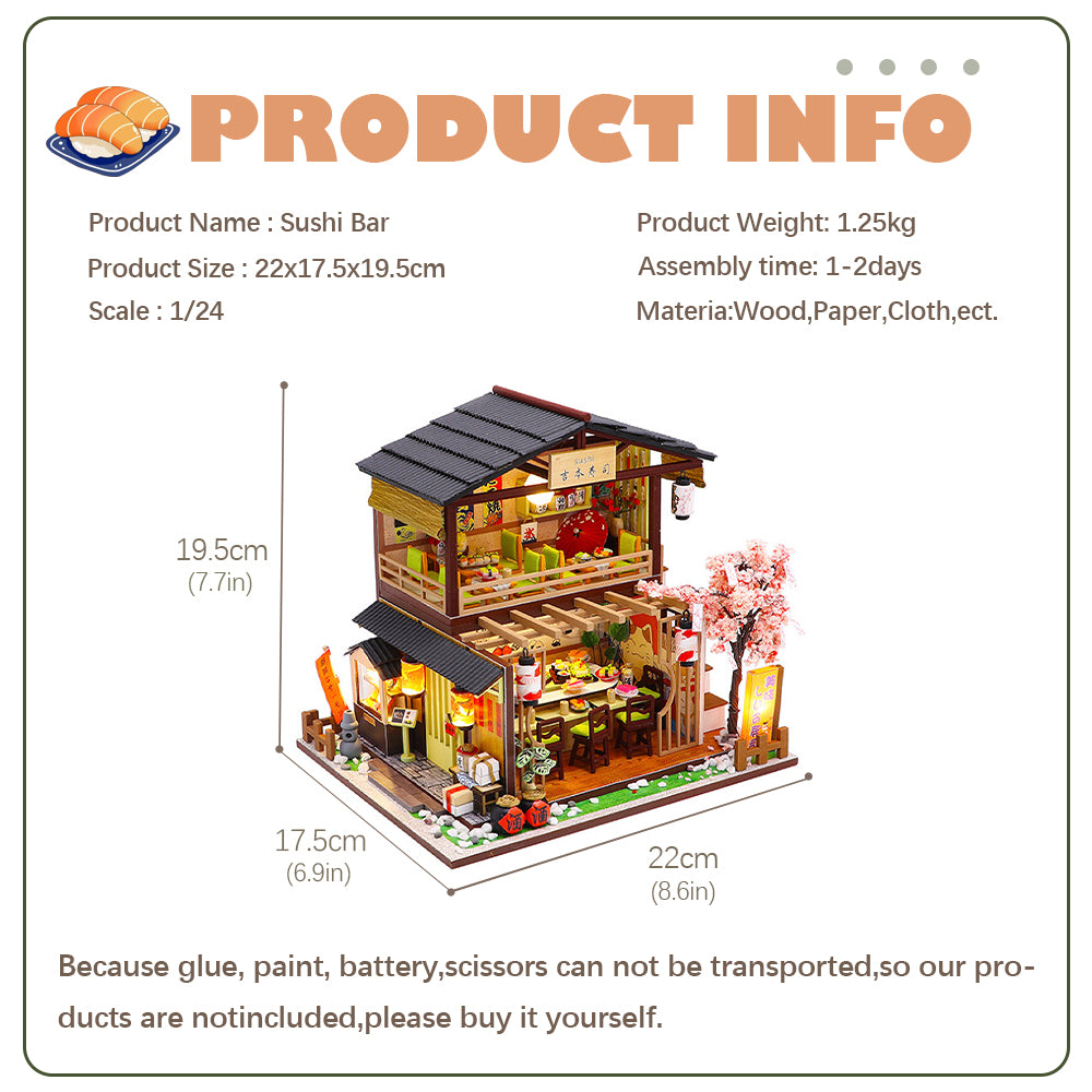 PUUZZLE 1: 24 DIY Dollhouse Kit（Gubbion & Sushi）