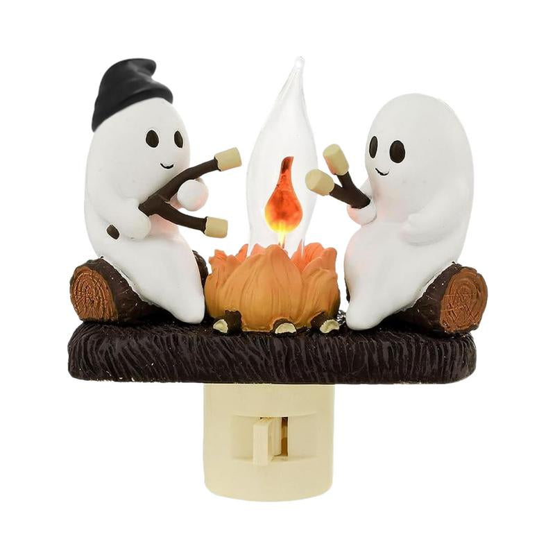 Ghostly Campfire Flickering Night Light