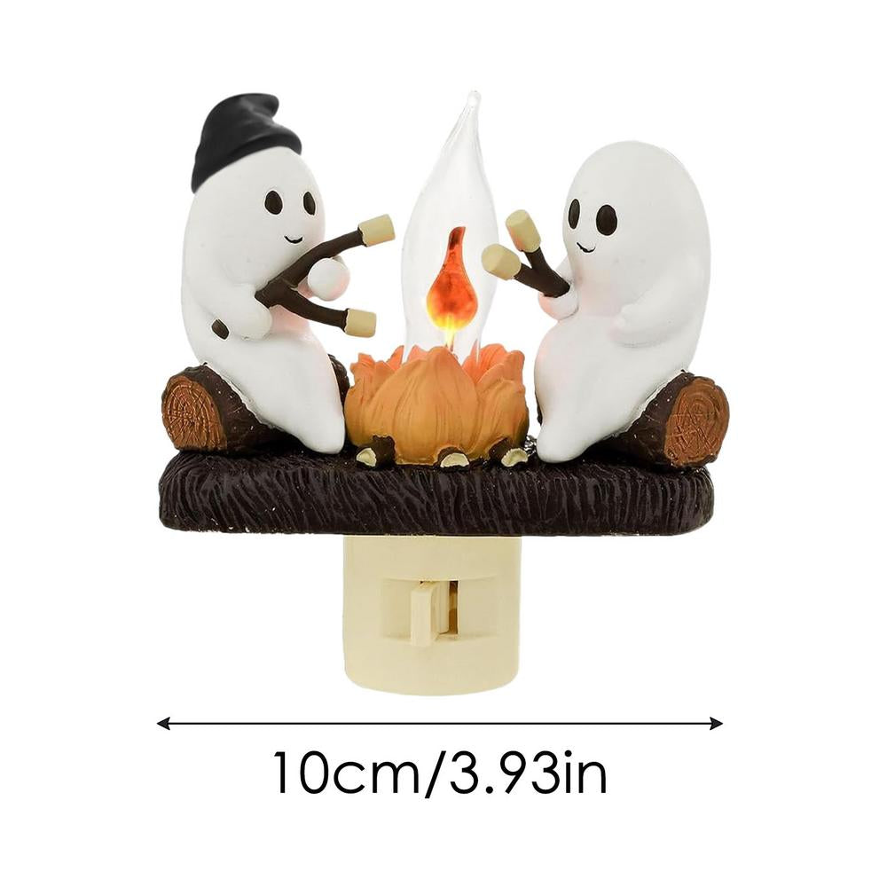 Ghostly Campfire Flickering Night Light