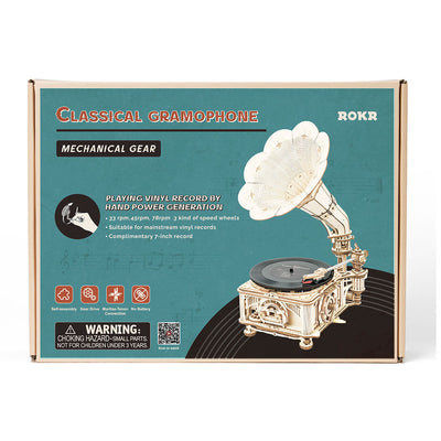 PUUZZLE DIY Crank Classic Gramophone LKB01 (Hand Rotating)