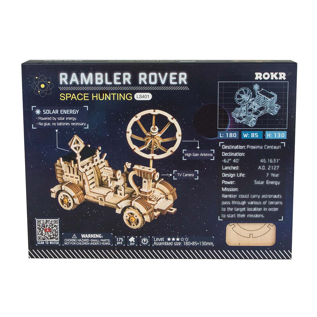 PUUZZLE Rambler Rover LS401 Space Hunting Solar Energy Car Toys