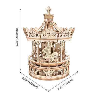 PUUZZLE Romantic Carousel AMK62 Mechanical Music Box