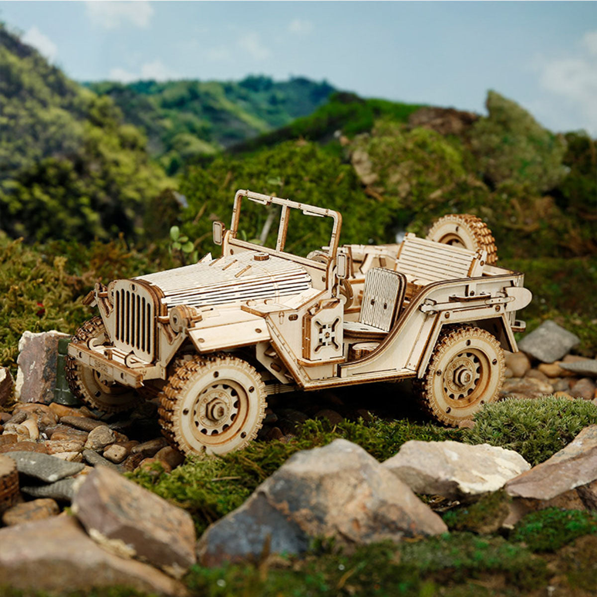 PUUZZLE Army Field Car MC701 -1:18 Scale Jeep Model