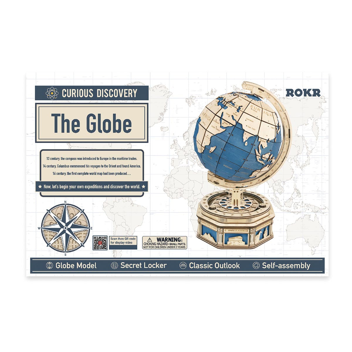 PUUZZLE The Globe ST002 Huge 3D Wooden Model