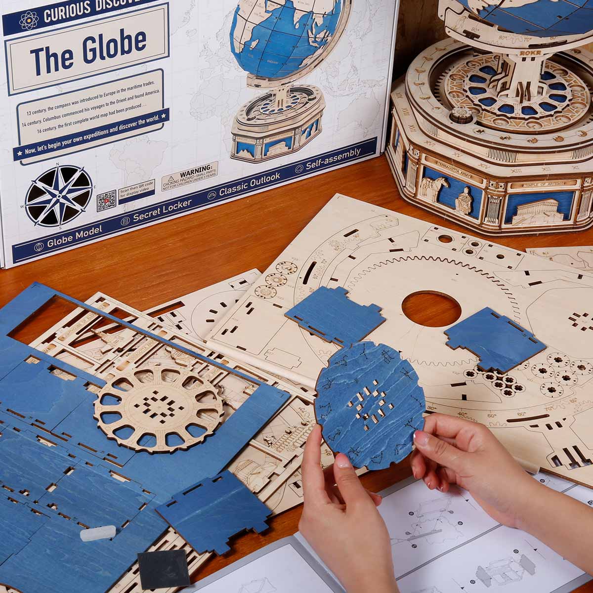 PUUZZLE The Globe ST002 Huge 3D Wooden Model