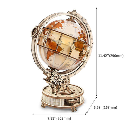 PUUZZLE Luminous Globe 3D Wooden Puzzle ST003